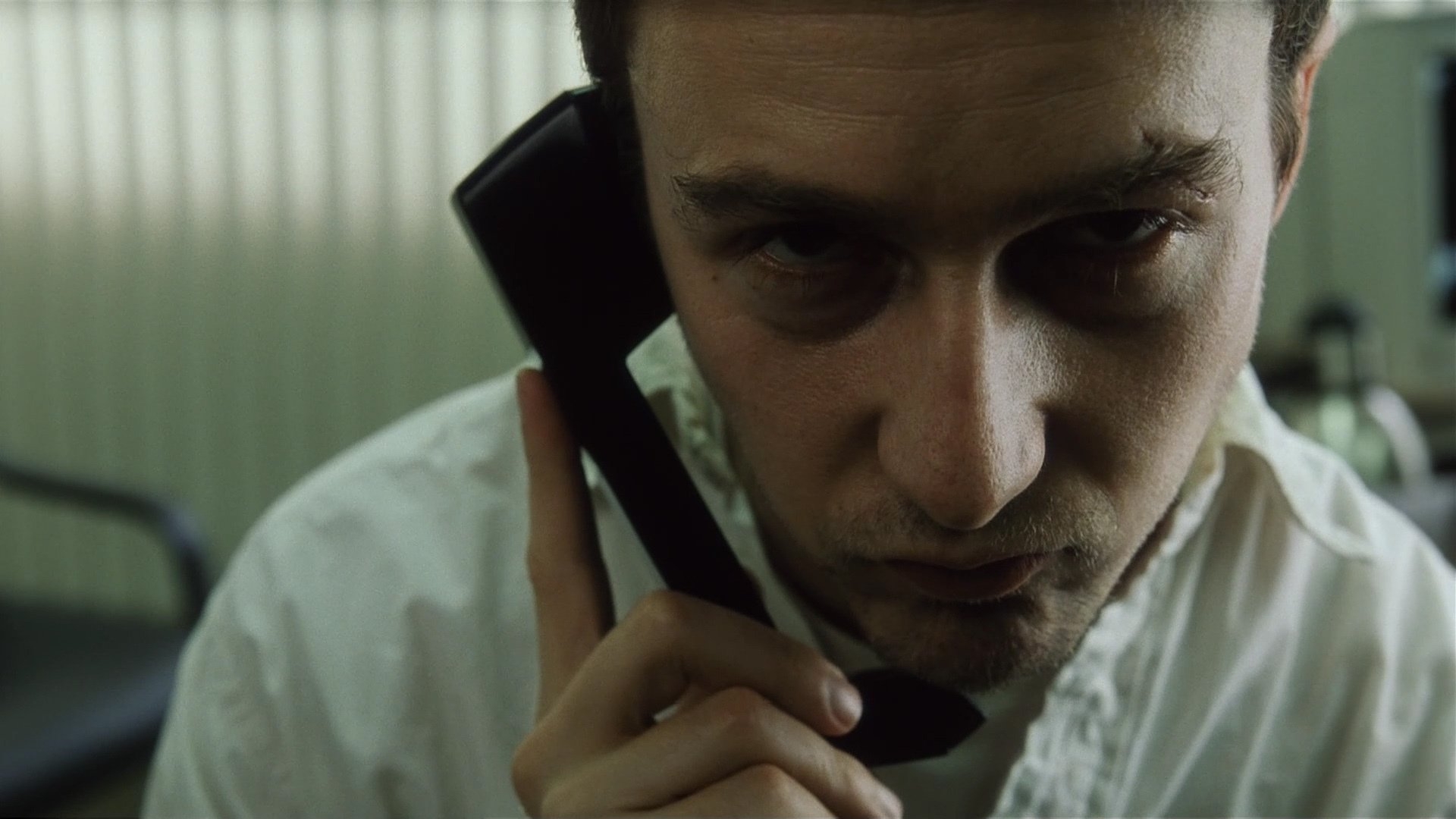 fight club tyler handset piercing eye