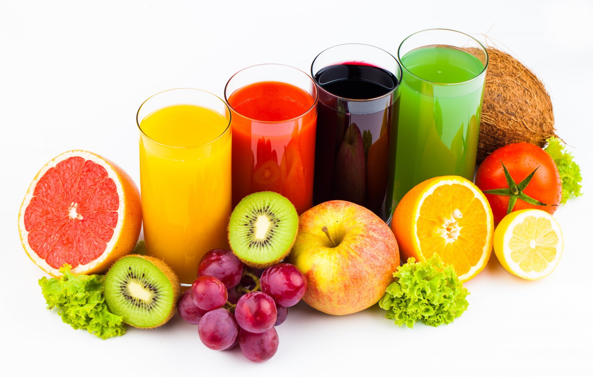 fruits vegetables juices background