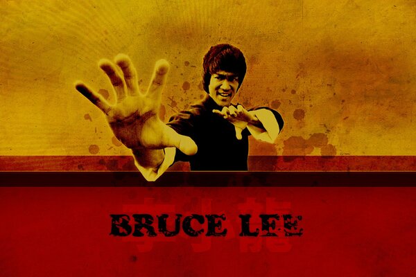 Bruce Lee photo with the caption