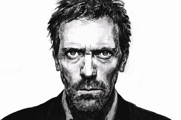 Porträt des Schauspielers Hugh Laurie