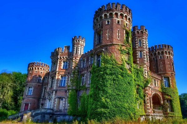 An old English castle in summer