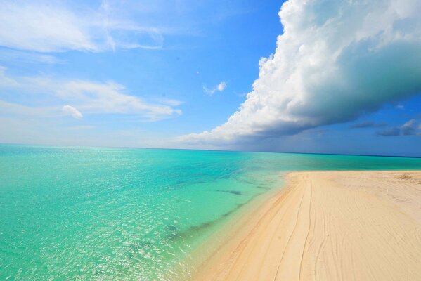 Beautiful beach on the sea with white sand