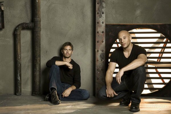 Vin Diesel et Paul Walker photo conjointe