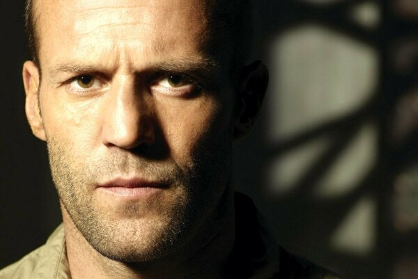 Jason Statham looks serious