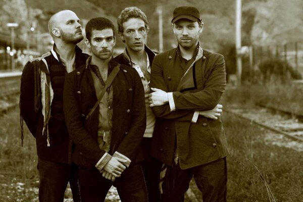 Coldplay. Photo session of a musical group