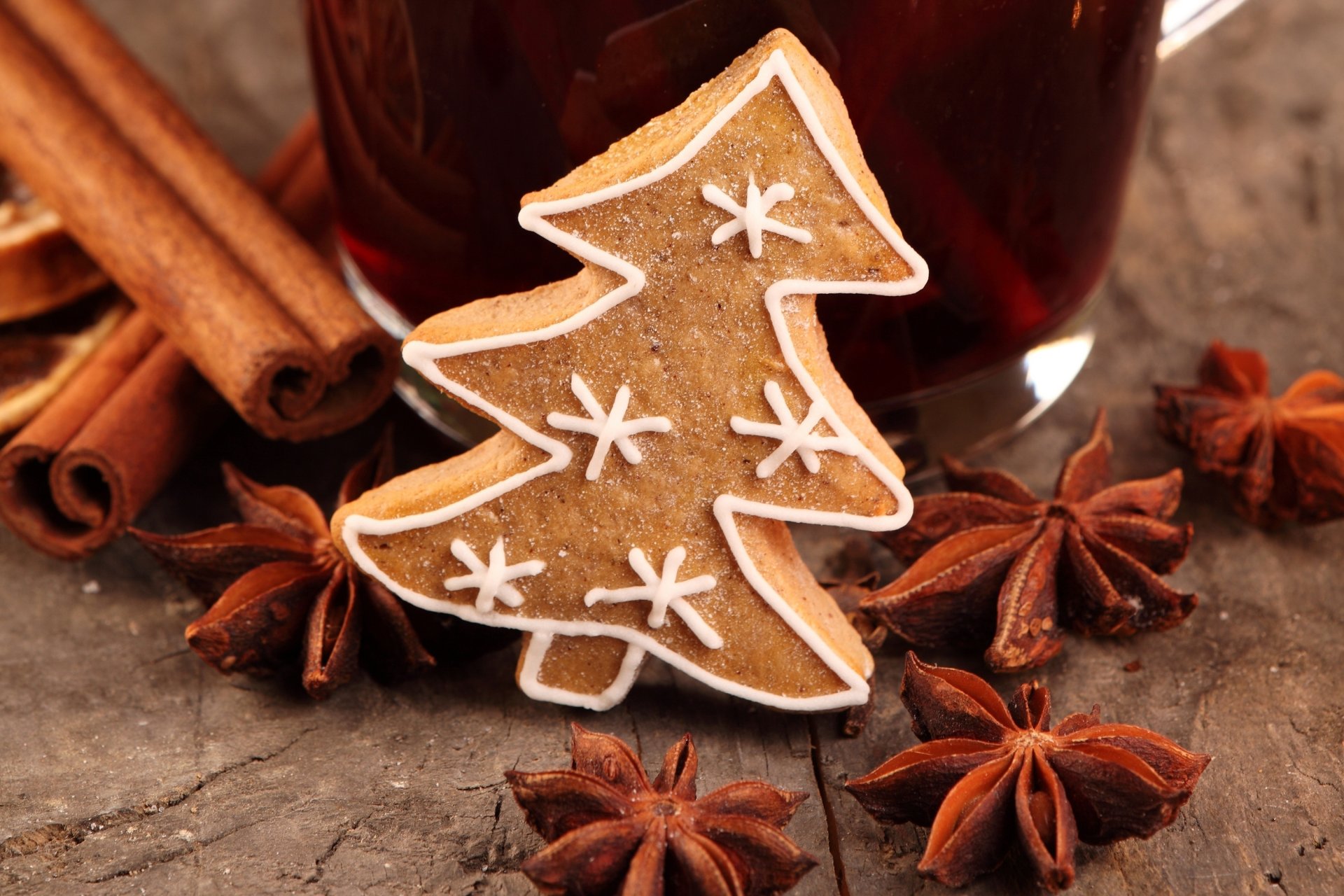 galletas espiga árbol de navidad glaseado comida pasteles postre anís anís canela especias invierno