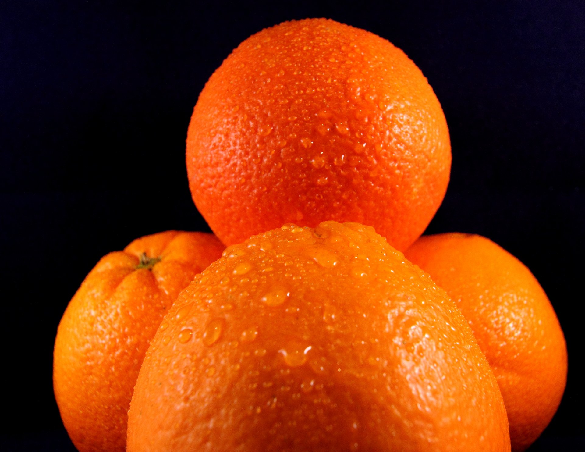 fruits orange water drops background