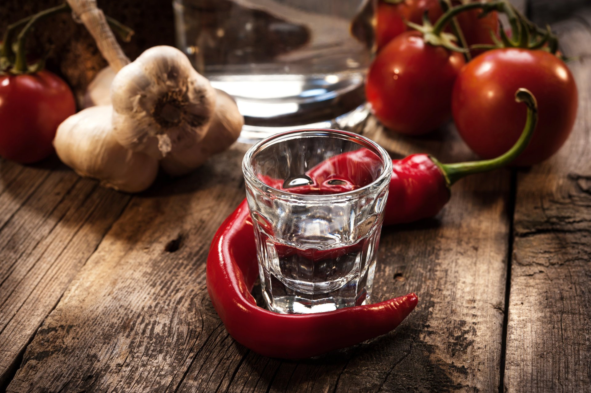 tomatoes vodka pepper bread