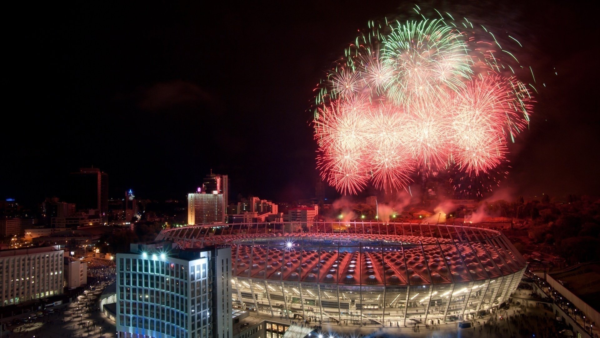 kijów night city stadion salut