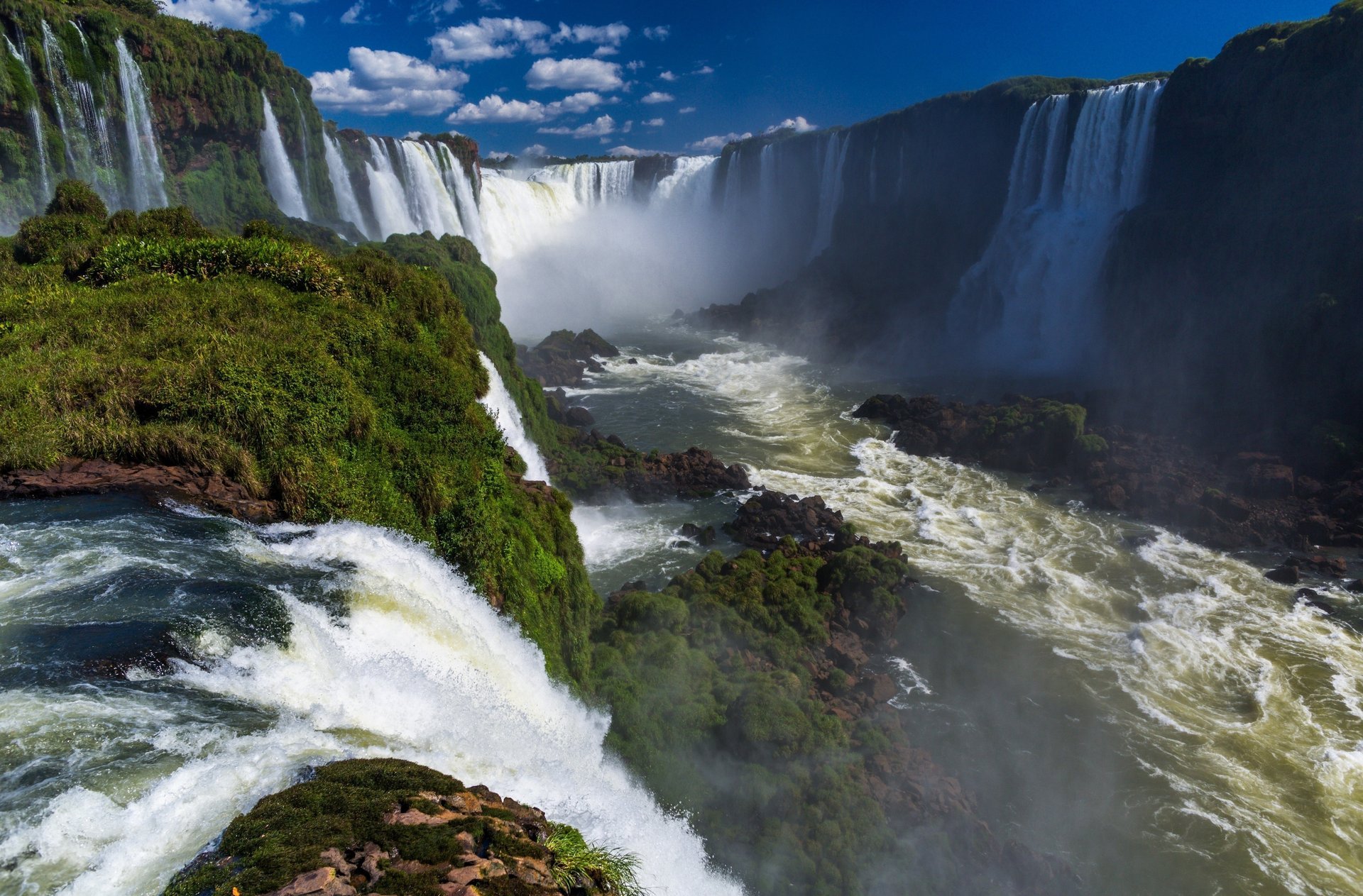 waterfall nature water squirt beautiful tropics the sky cloud