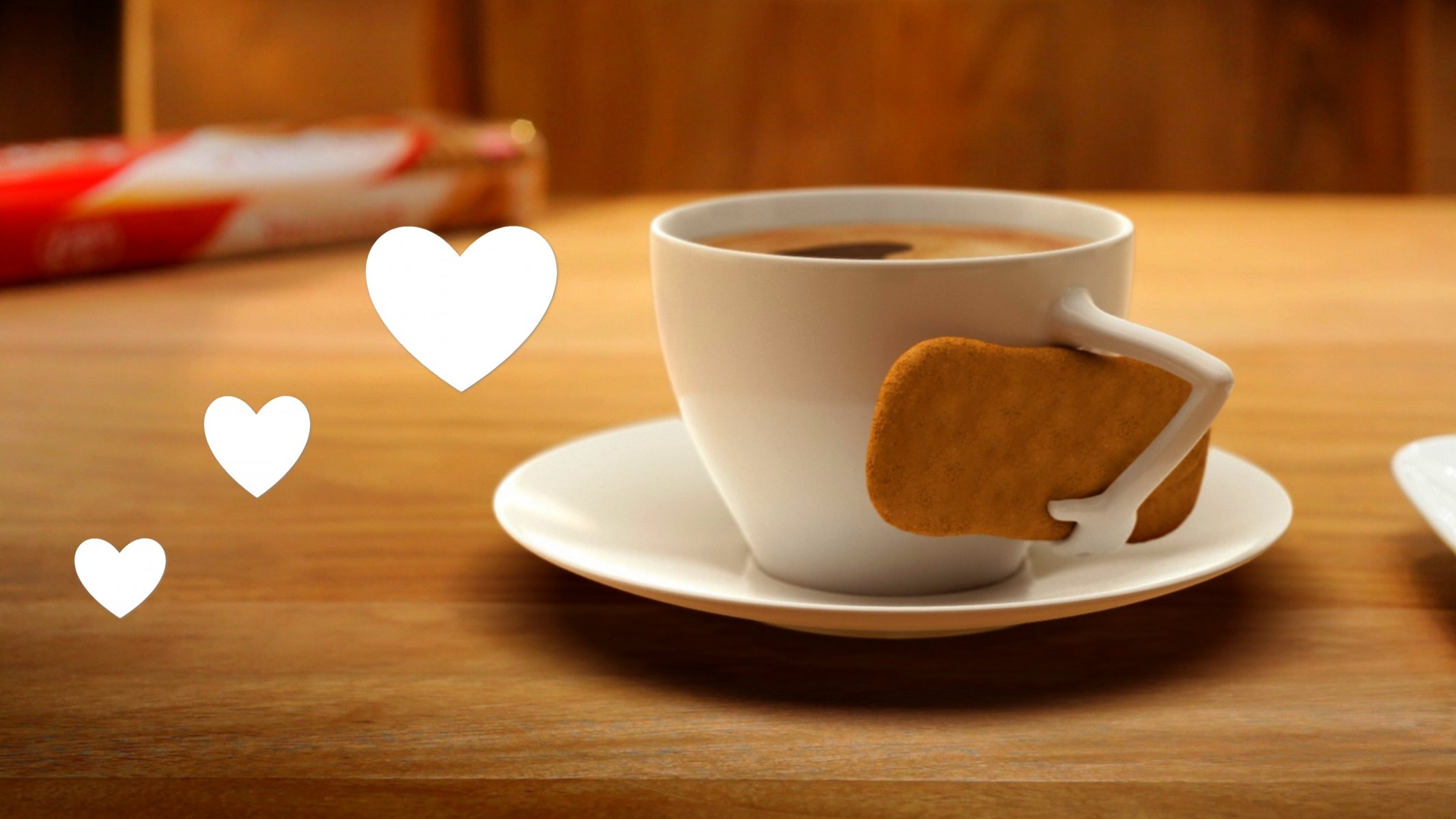 tazza amore caffè biscotti cuore