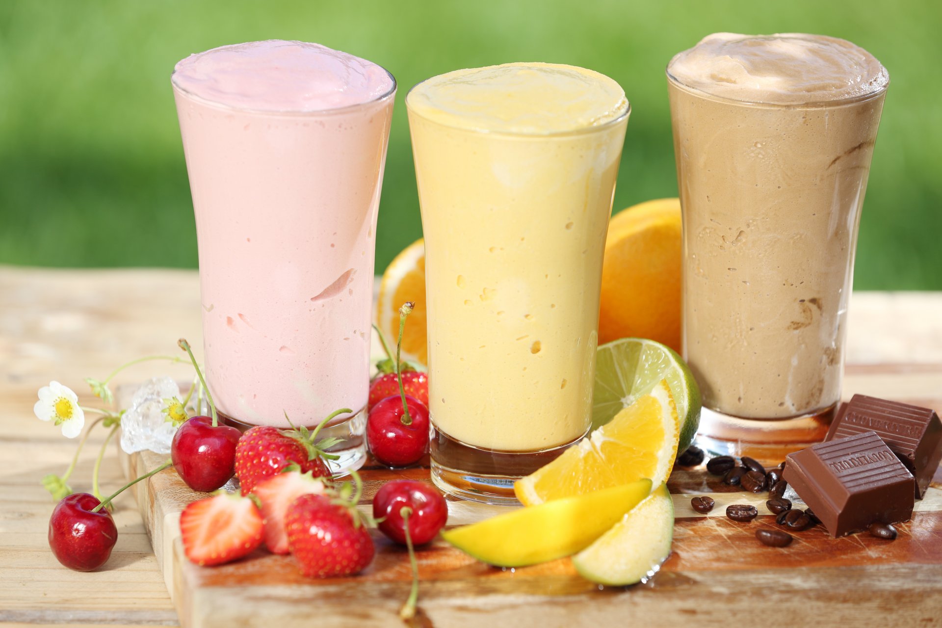 milkshake fruits baies agrumes chocolat