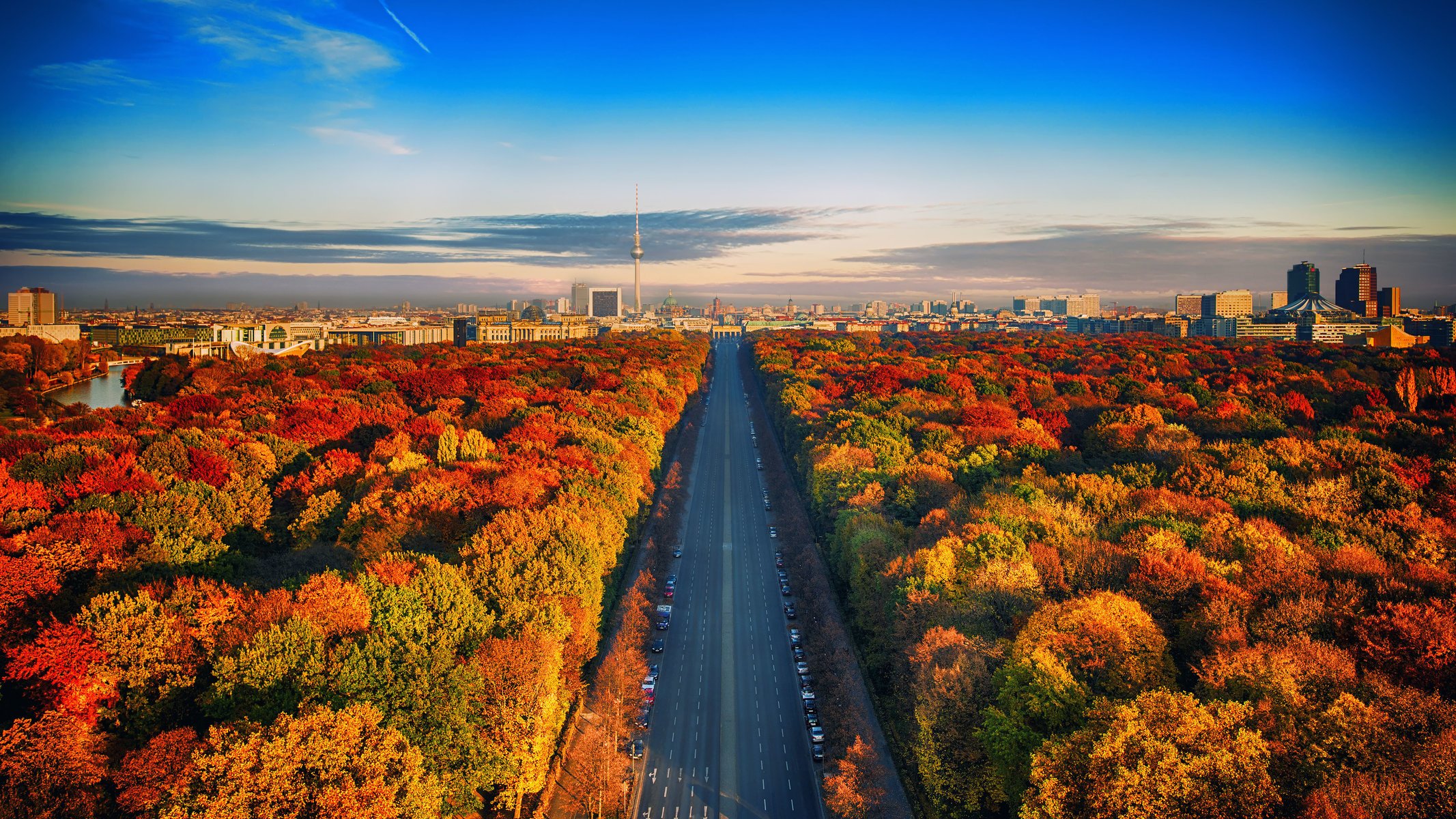 germany road the city autumn