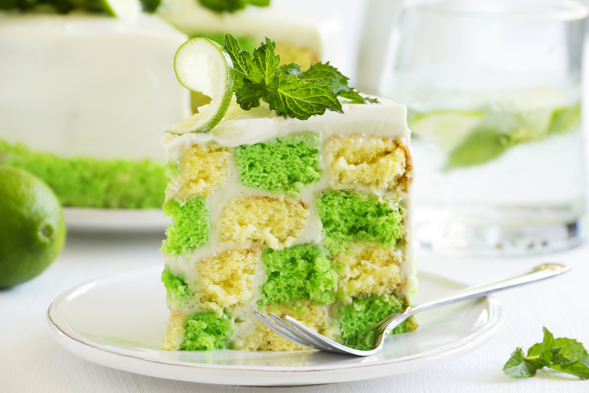 cottura dolcezza torta lime menta