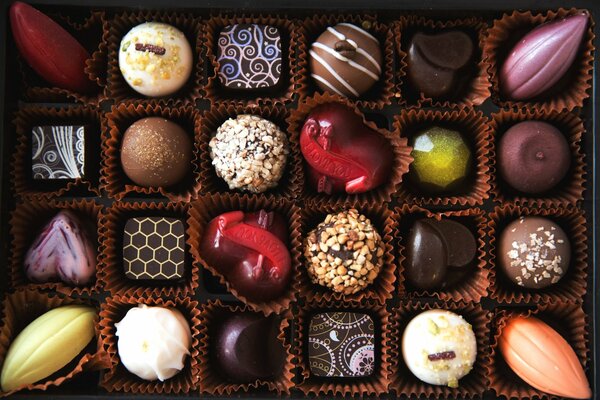 Sweet assorted chocolates