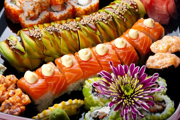 Sushi et petits pains, cuisine japonaise