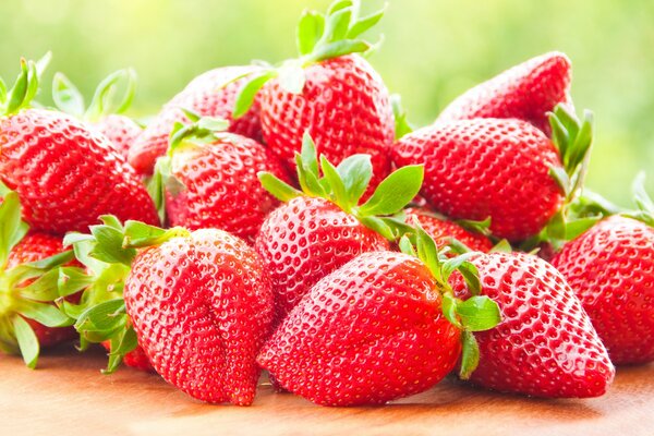 Fragrant fresh and ripe strawberries