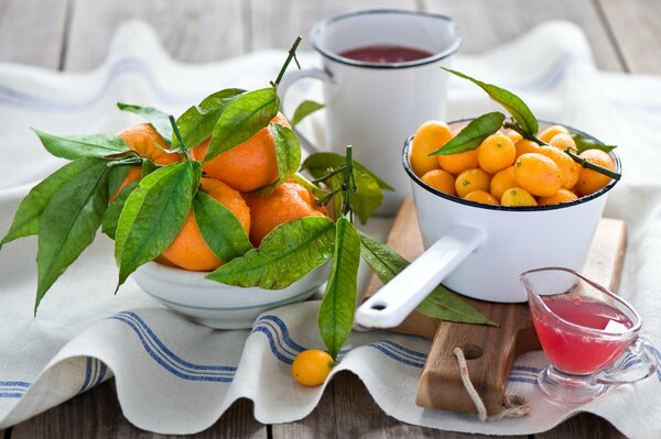 Mandarinen im Winter sind sehr lecker