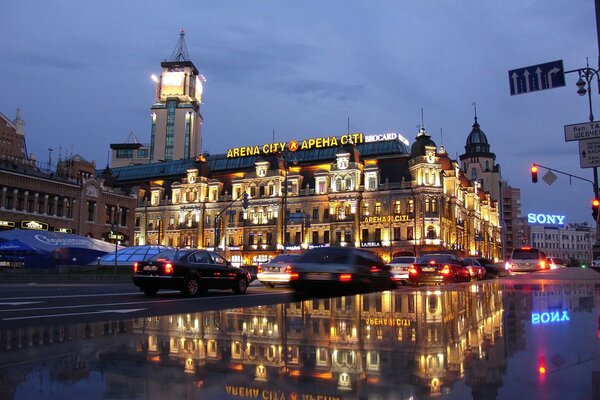 Evening Bessarabian Square in Kiev