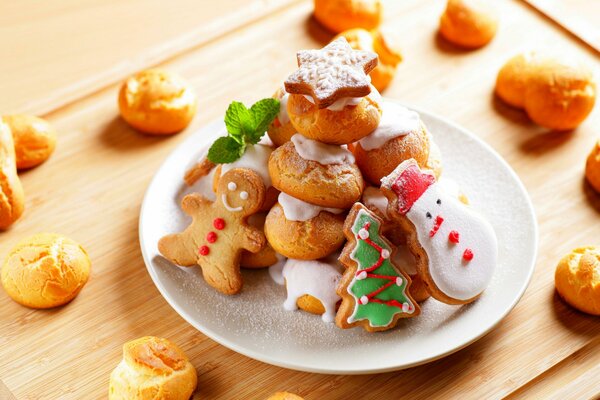 Pan de jengibre para año nuevo y Navidad