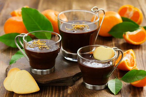 Chocolat chaud au zeste d orange