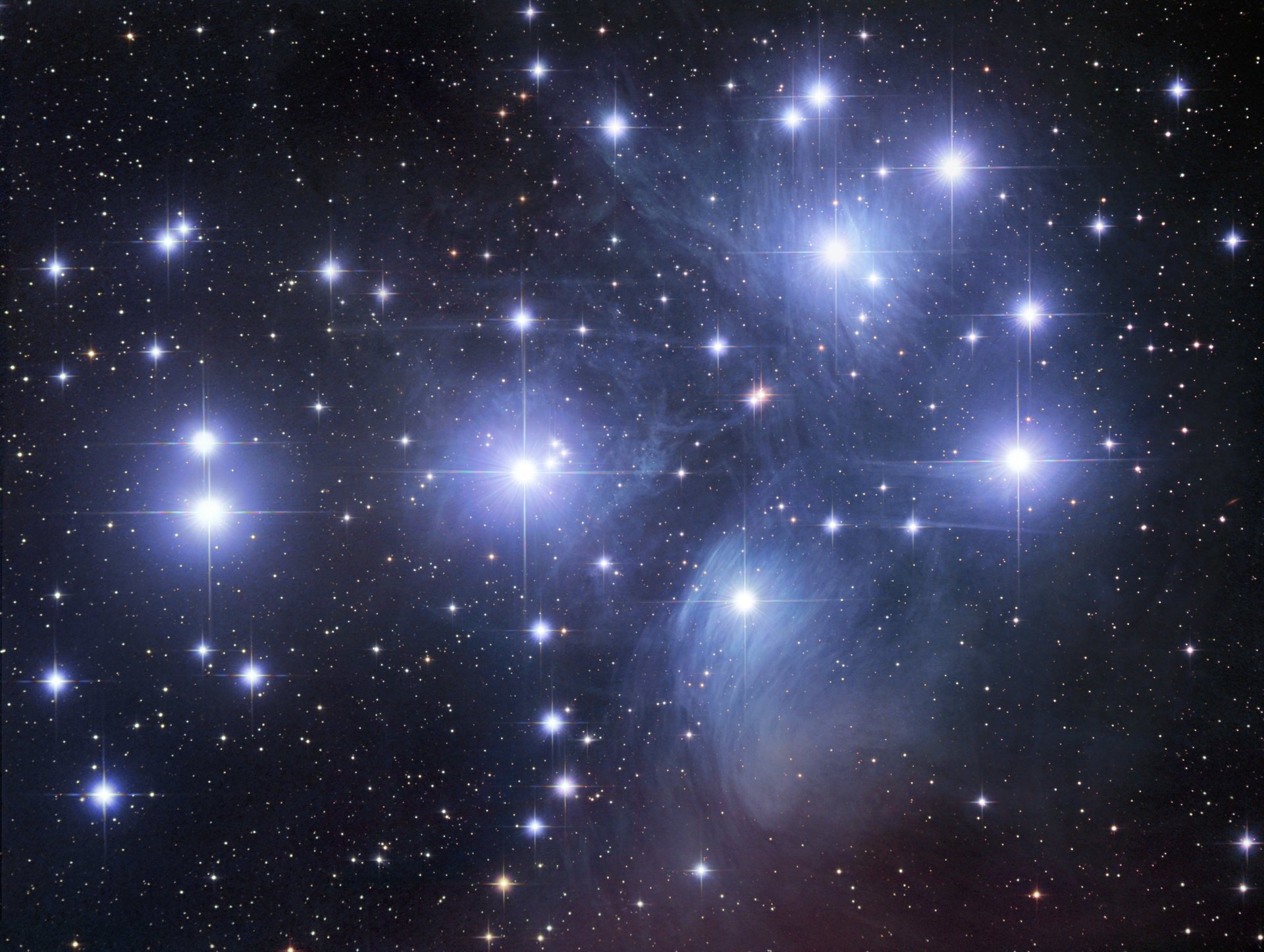 pléyades cosmos nebulosa estrellas