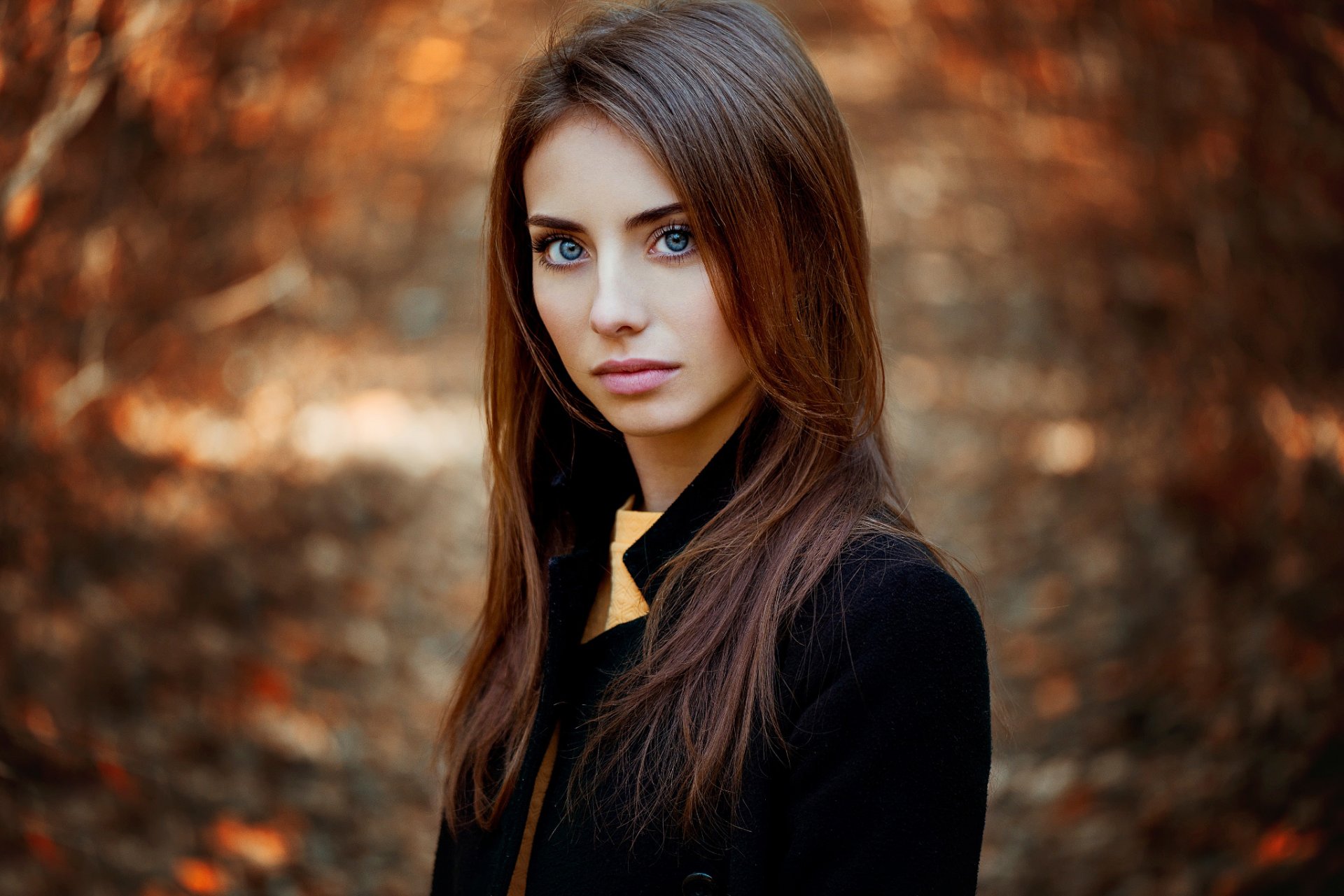 automne portrait lumière naturelle regard portrait charme