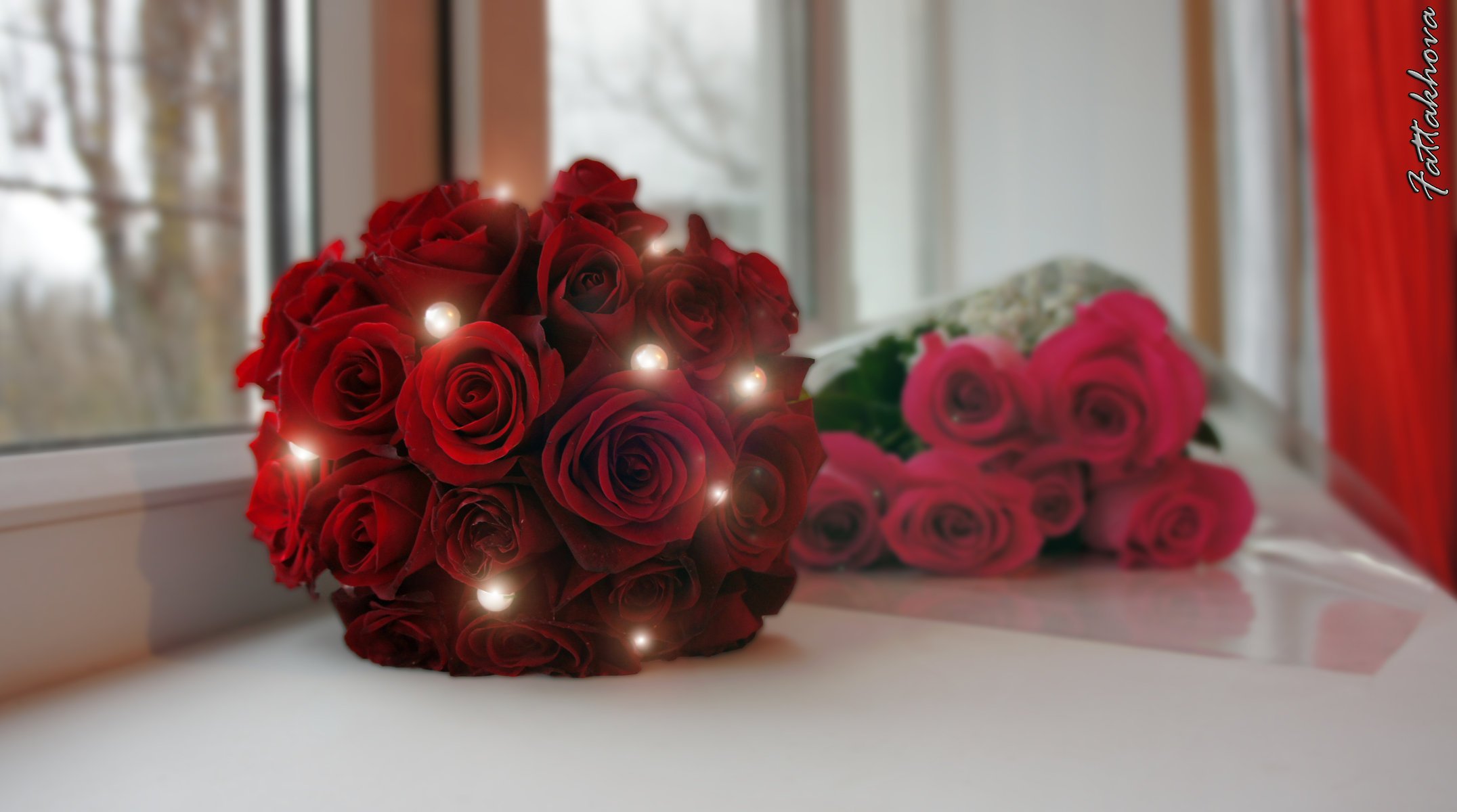 mariage roses bouquet