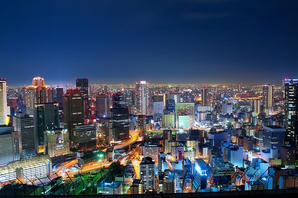 Nacht schöne Metropole aus Japan