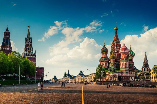 Red Square when holidays are not held