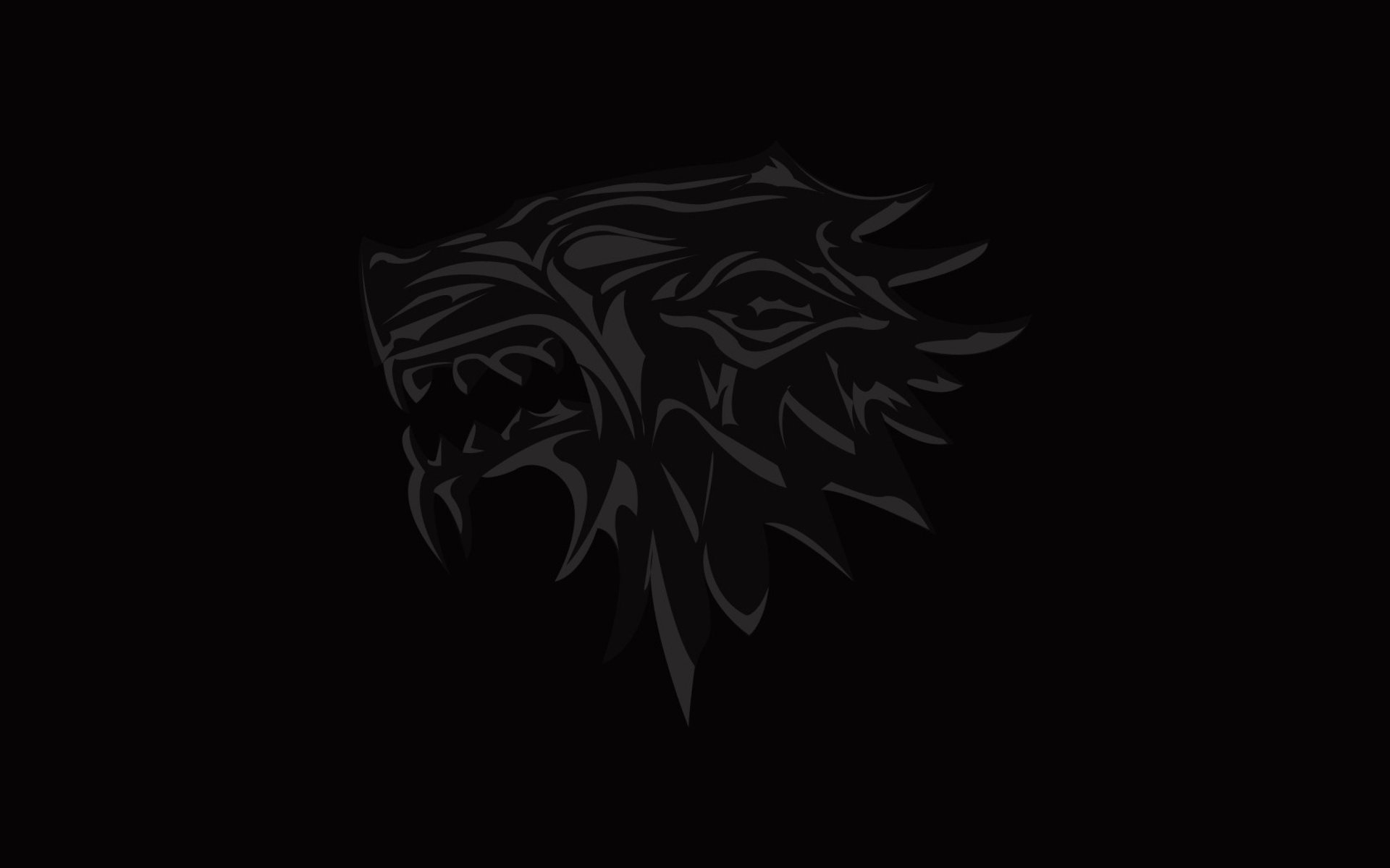 house stark game of thrones logo wolf coat of arm