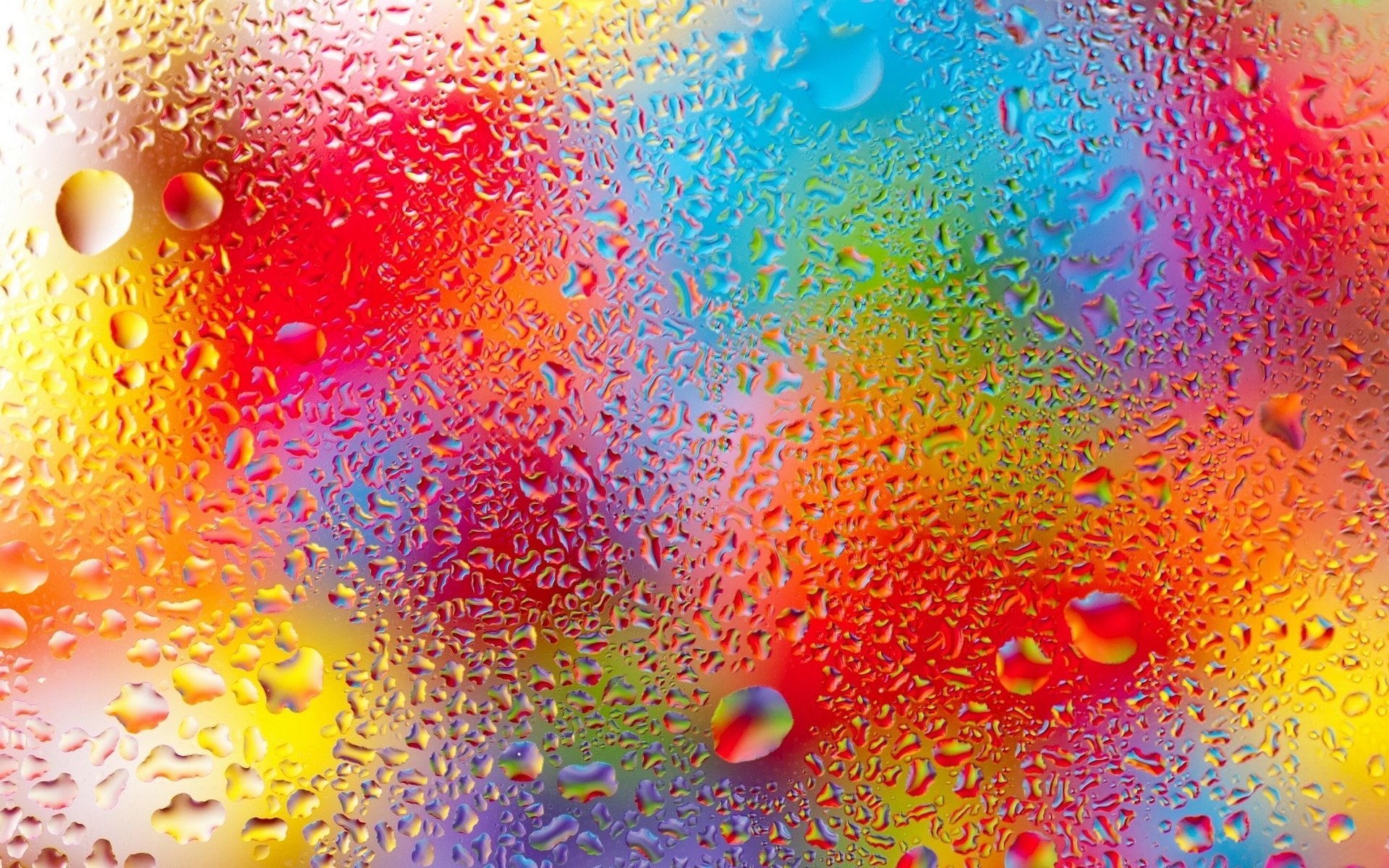 macro gotas luz arco iris vidrio color agua