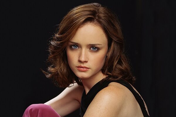 The face of actress Alexis Bledel close-up