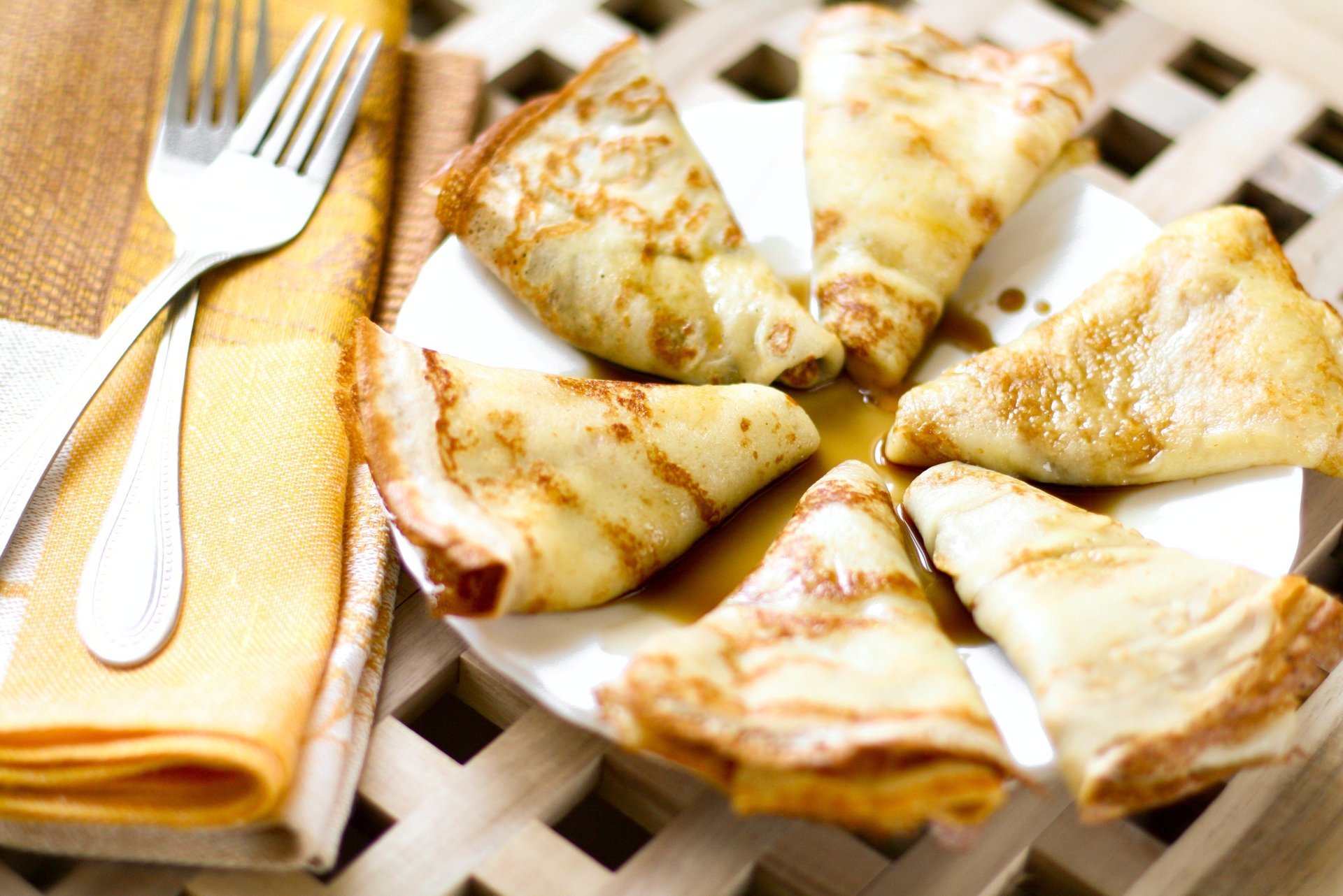 widescreen pancake forchetta sfondo pancake carta da parati cibo