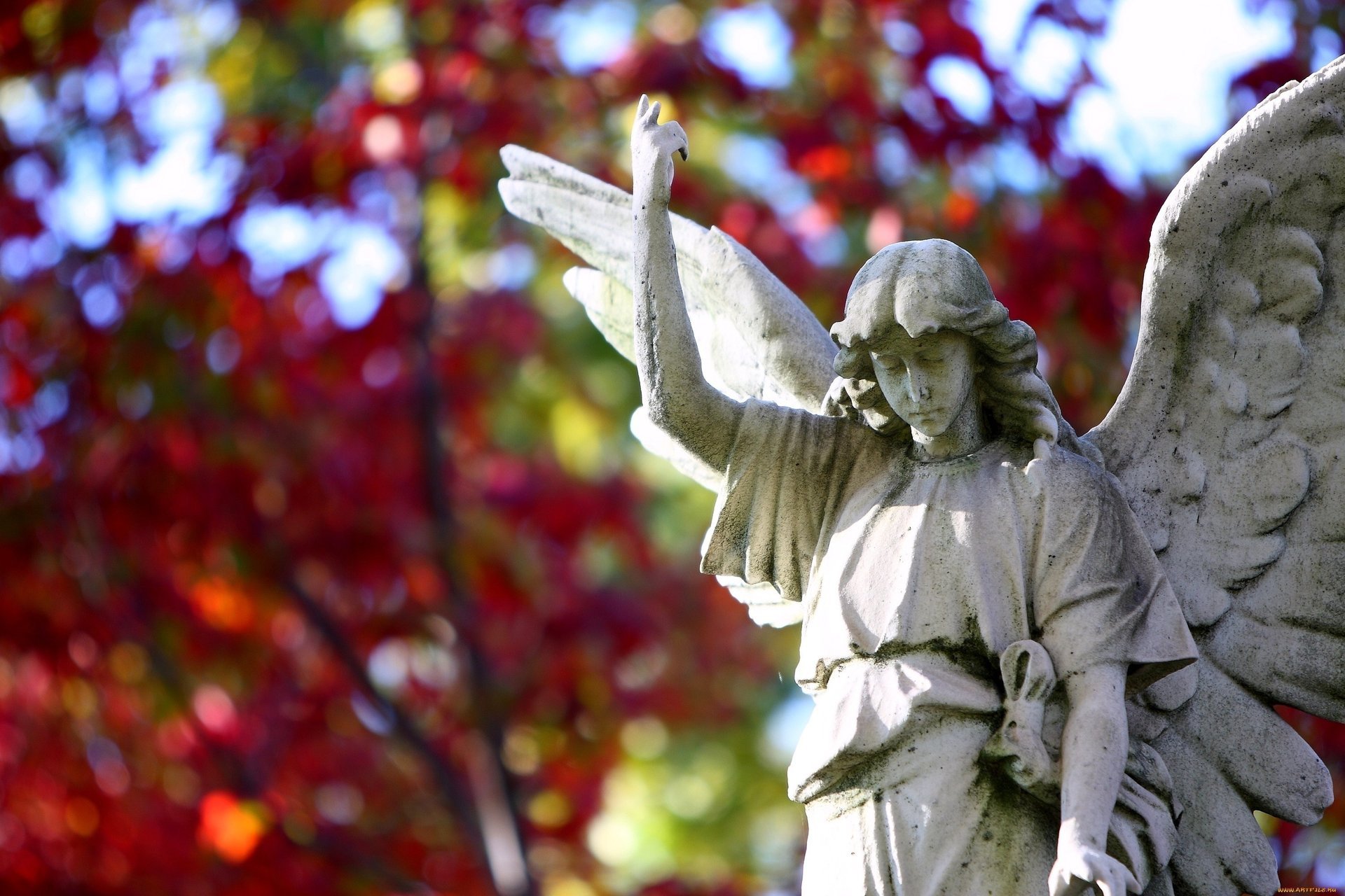 rzeźba skrzydła anioł statua