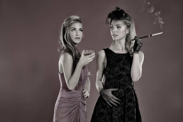 Carte postale dans le style Vintage