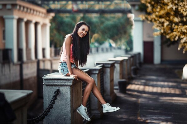 Maria Senn in the city park