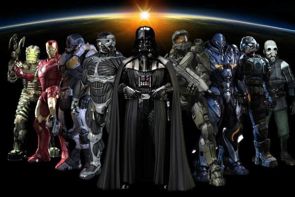 Personnages populaires de Star Wars et Marvel