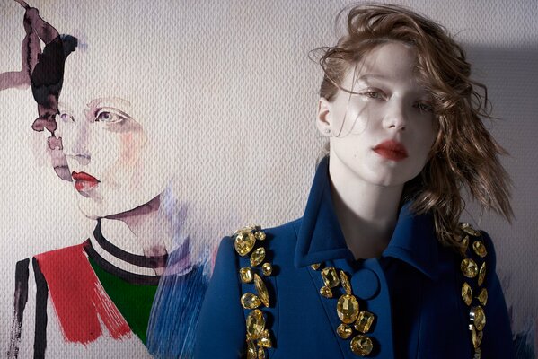 Modisches Fotoshooting für Schauspielerin Lea Seydoux