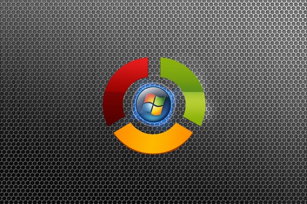 Sistema operativo Windows su sfondo grigio