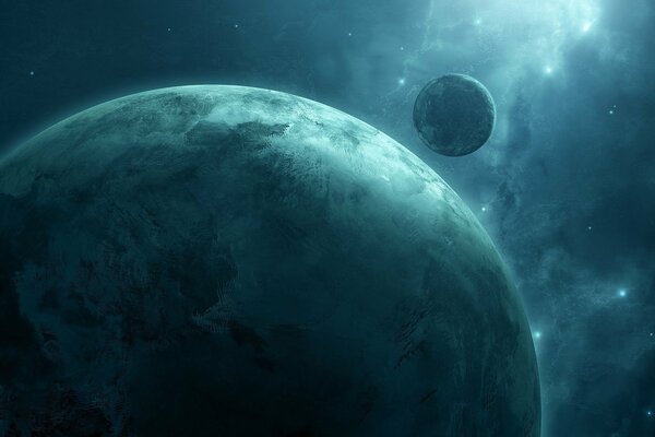 Satellite pianeta spazio stelle
