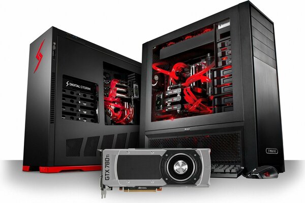 Computer-Unità di sistema, mouse, scheda video, tastiera