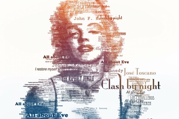 Typographie de la chanteuse Marilyn Monroe