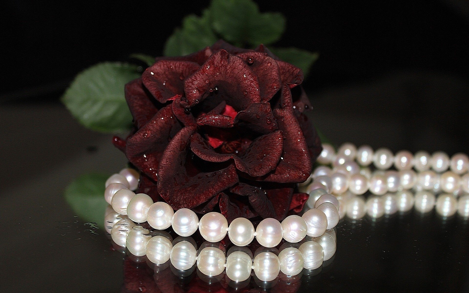 perles fleurs rose perles collier décoration divers