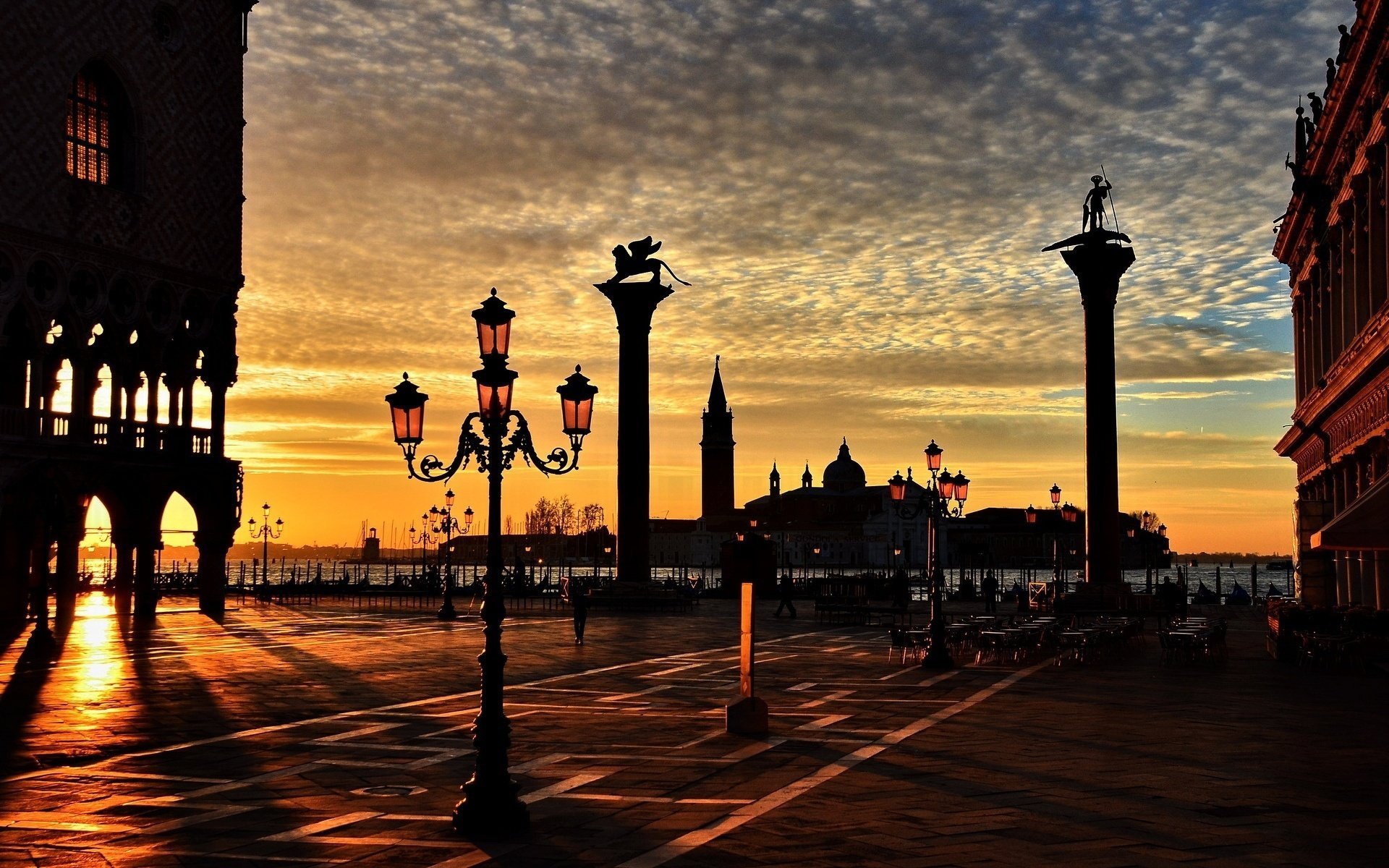 venice the city promenade lights street italy lantern