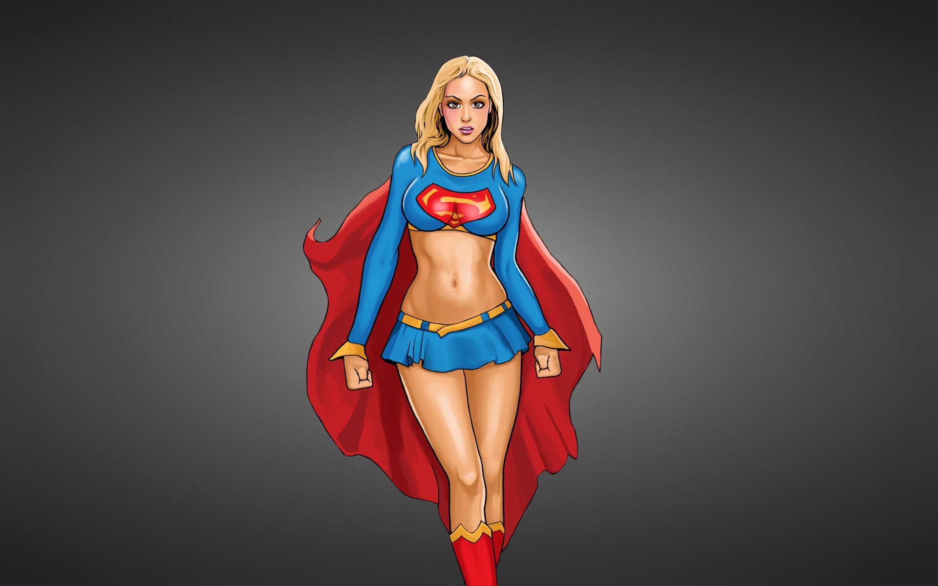 supergirl supergirl fondo oscuro capa roja superman cómic