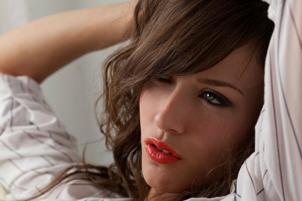 Malena Morgan modelo con mirada sexy