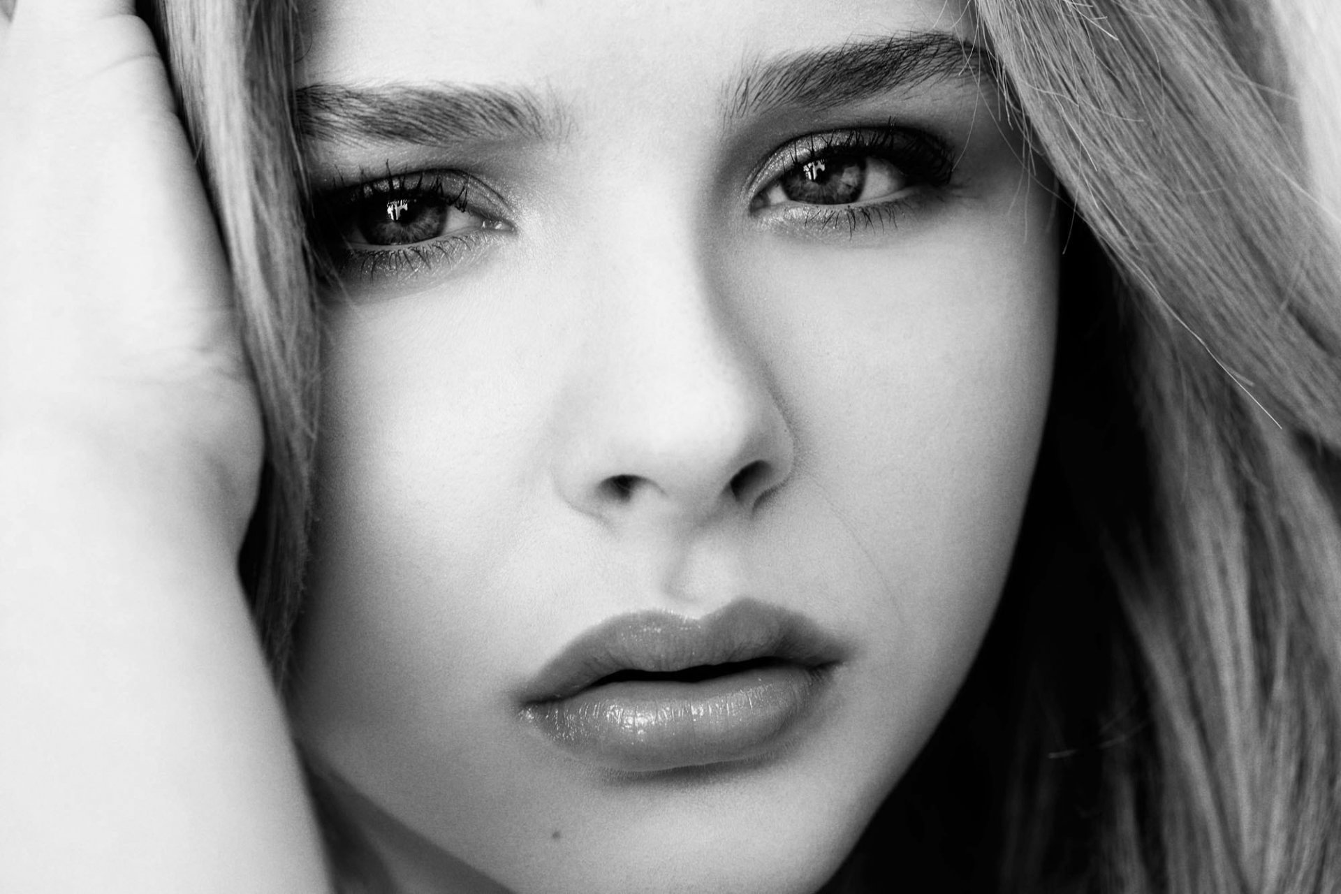 chloe moretz mädchen schauspielerin s/w foto hintergrundbilder