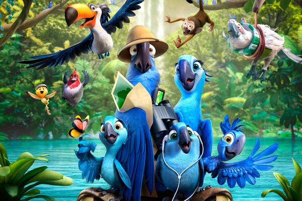 Cartoon characters Rio 2 Brazil