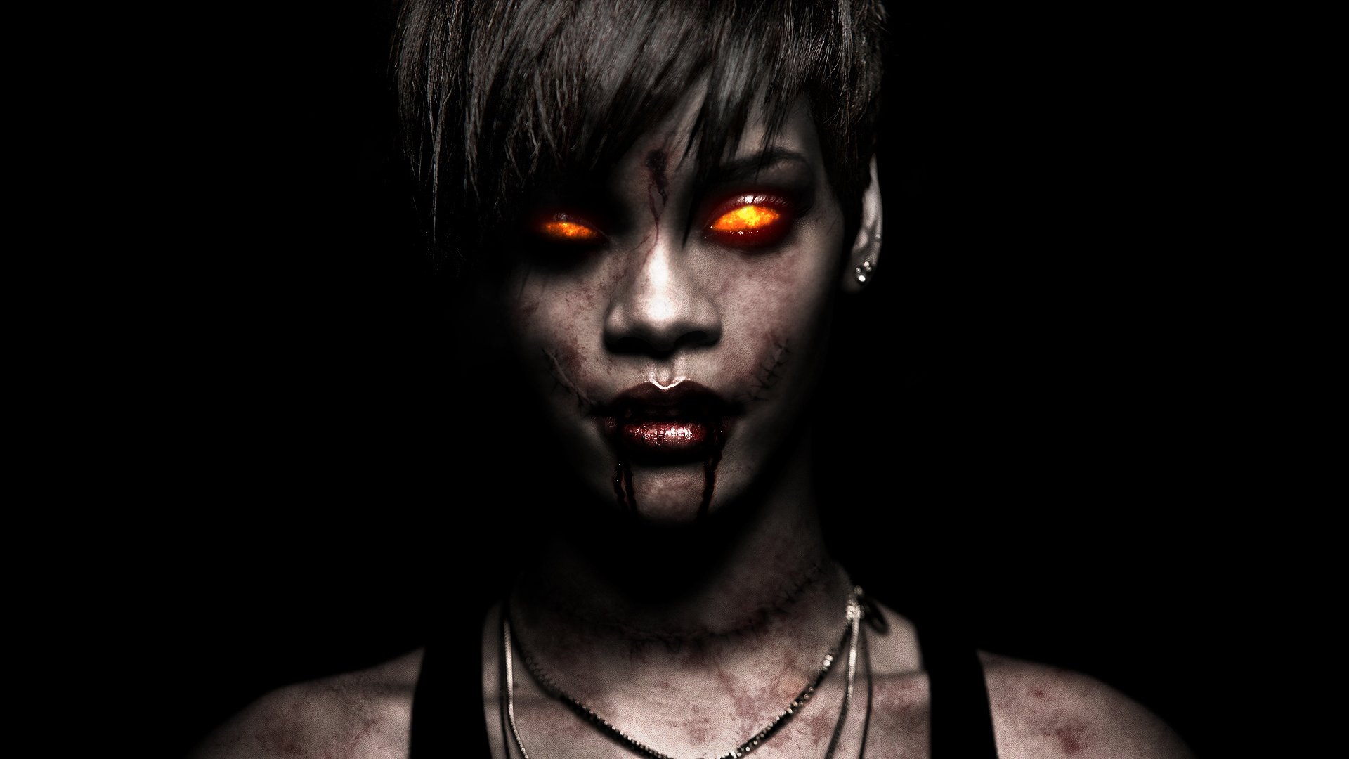 rihanna horror zombie no-muertos sexy sangre untot miedo asco zombie